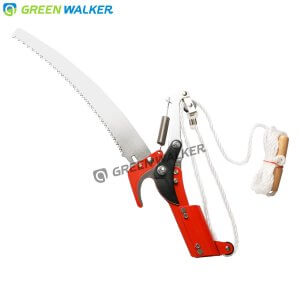 Telescopic tree pruner with saw blade made in Taiwan the best garden tool.