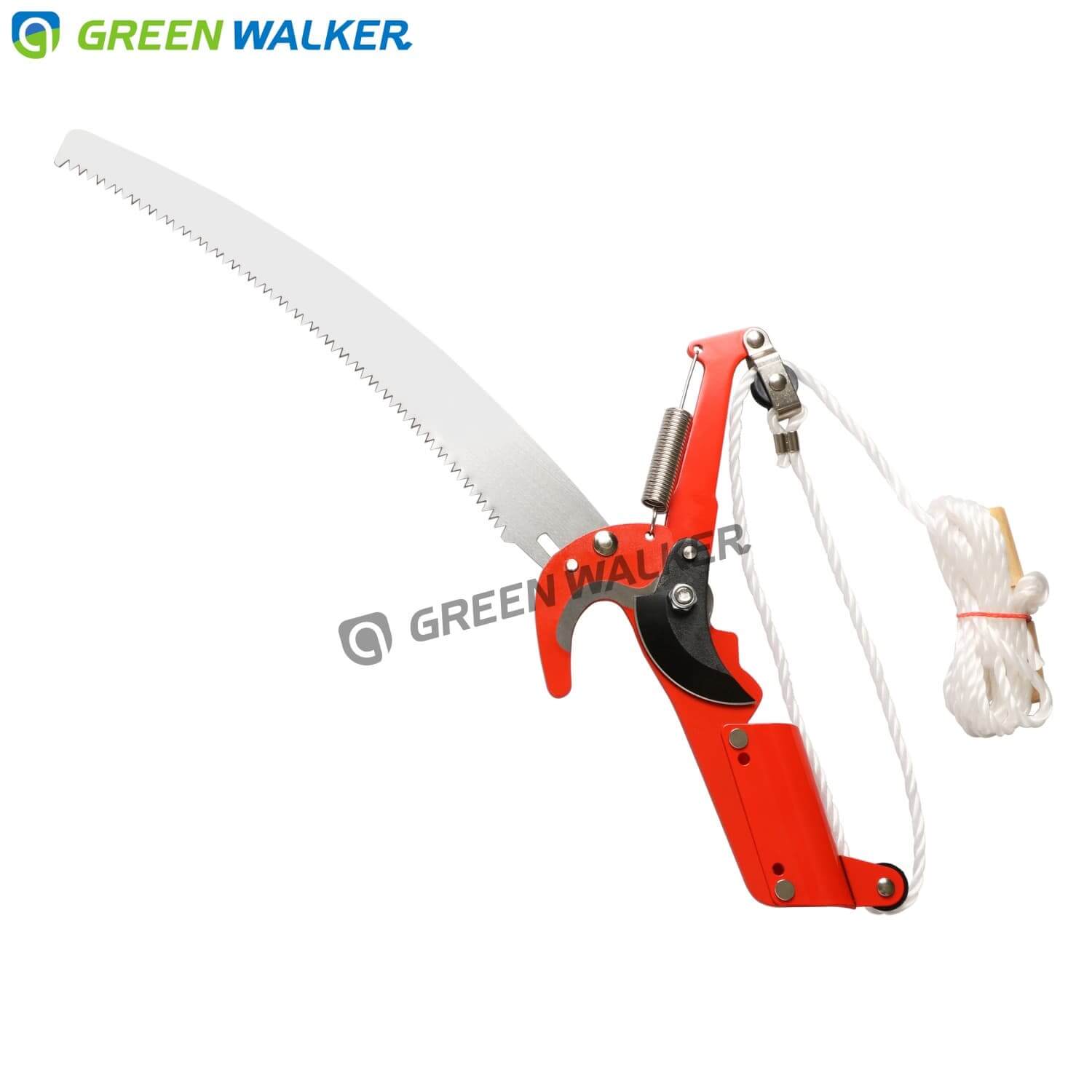 Tree pruner with saw blade made in Taiwan.