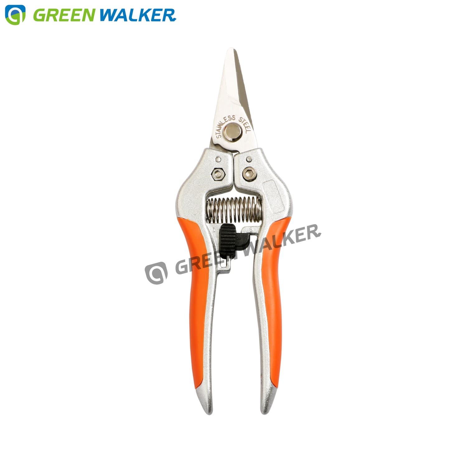 Fruit scissors made in Taiwan with stainless steel blades by GREEN WALKER Garden Products.