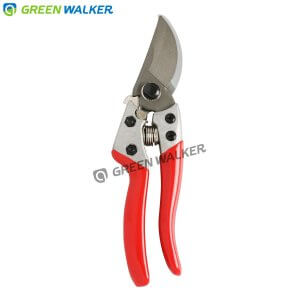 Bypass secateurs made in Taiwan with teflon coating blades.